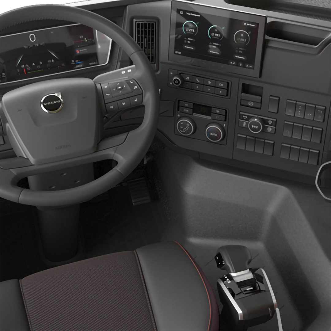 Volvo FMX with vinyl and textile trim robust, interior trim level